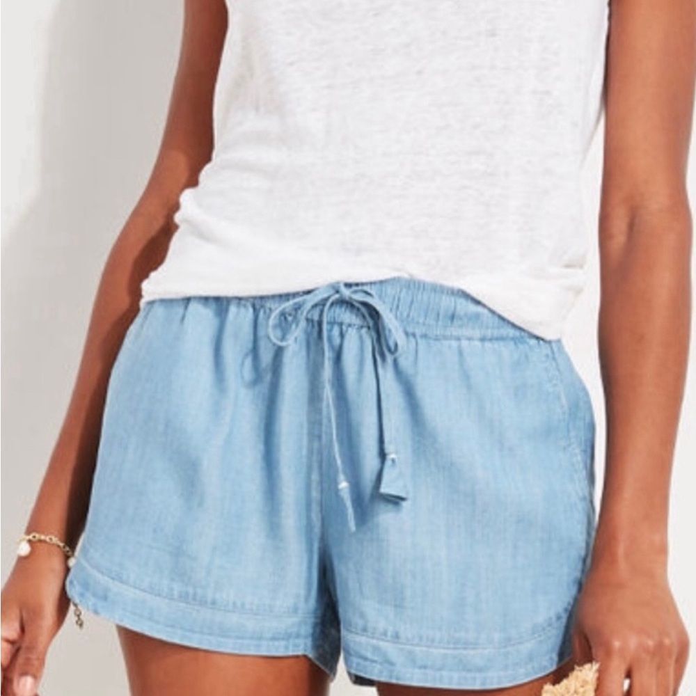 Vineyard Vines Blue Jean Shorts with Drawstring Waist